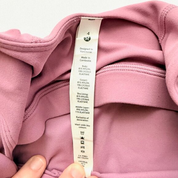 Lululemon Align Bodysuit 8" Length Velvet Dust Womens size 4 Sleeveless Workout - Picture 5 of 9